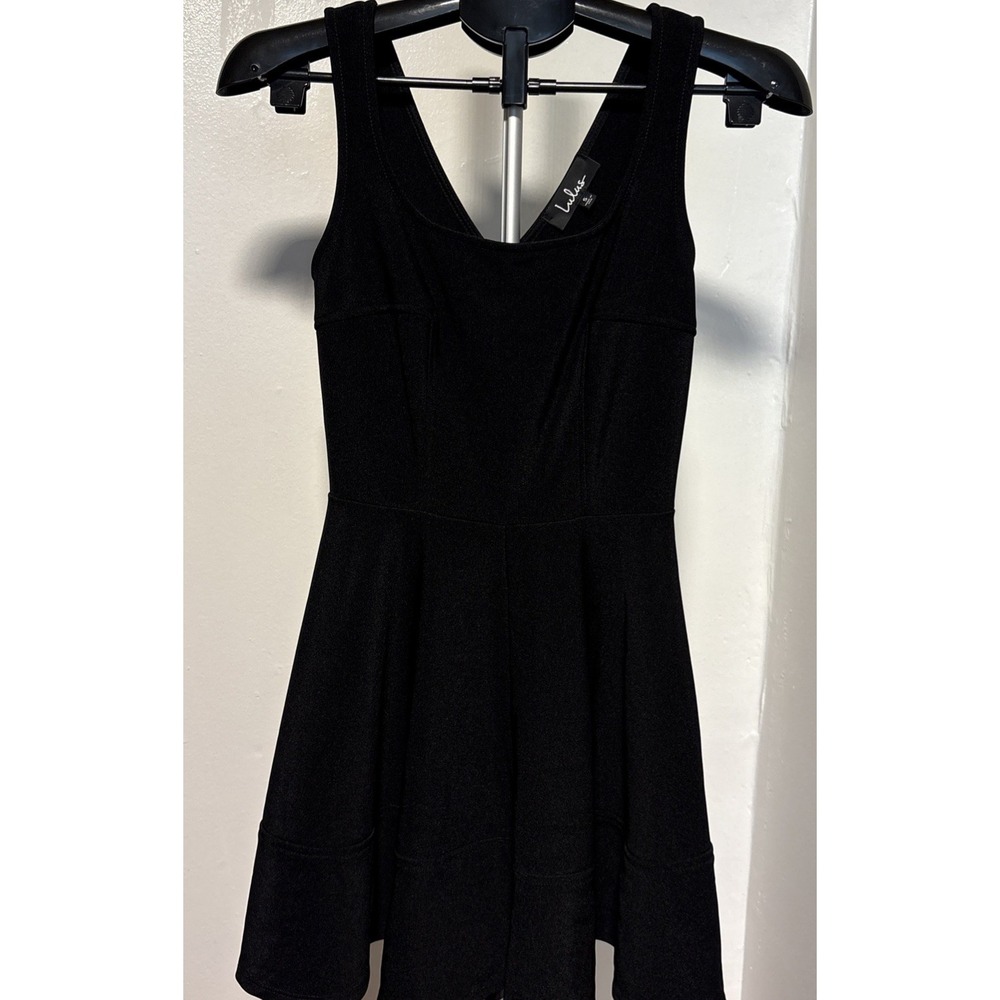 New Lulus Sleeveless Fit&Flare Mini Skater Dress size Small Black